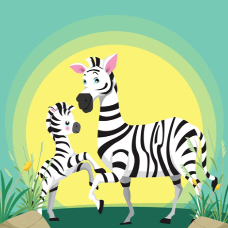 Mother's Day Zebra Love
